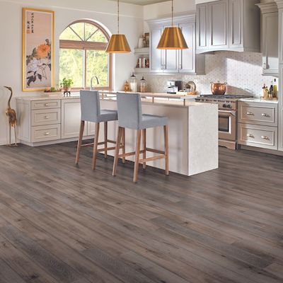 luxury vinyl plank floors in a charming WIlliston kitchen